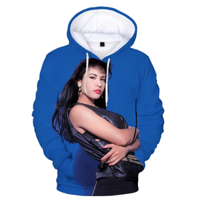 Selena Quintanilla Oversize Pullover 3D Impreso Sudaderas con capucha para hombres 2023 Moda Popular Cantante Casual 3D Impreso Sudaderas con capucha de hombres - Product Image 6