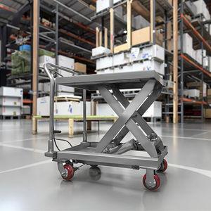 Transpalette en acier inoxydable à haute levée <span class=keywords><strong>500kg</strong></span> capacité de levage 800mm chariot élévateur main Shopping outils de stockage chariot chariot chariot - Product Image 5