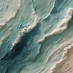 Wholesale Ocean's Breath Textured Wabi Sabi Coastal Seascape Oil Painting <b>Canvas</b> Paintings and Wall Decorative Arts <b>Framed</b> - Product Image 5