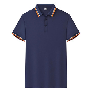 <b>Polo</b> Shirt Short Sleeve Solid Color Contrast Trim Polyester Work Uniform Daily Wear - Product Image 2