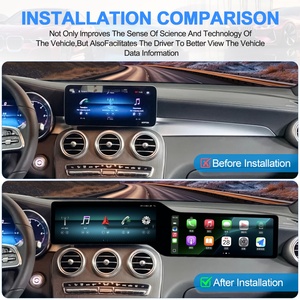 Navihua New Design Dual Screen Android <b>Car</b> Radio GPS DSP Multimedia Carplay for Mercedes Benz C GLC Class W205 X253 2015 2022 - Product Image 4