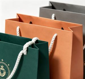 Wholesale custom color and size small paper jewelry gift bags with sturdy <b>rope</b> handle gift packing bag for Jewelry Store - Product Image 2