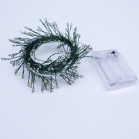 Guirlandes lumineuses LED de Noël en fil de cuivre, lumières féériques pour arbre de Noël, effet pétard, clignotantes et à lumière constante