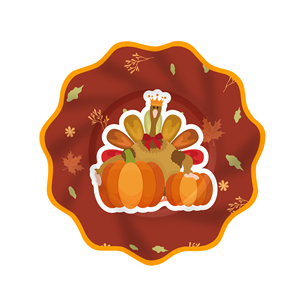 Juego de Decoración para Fiesta Temática de Hojas de Arce y Pavo de Acción de Gracias DAMAI, Incluye Platos, Vasos y Servilletas de Papel - Product Image 4