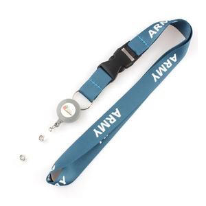 Longe personnalisée rétractable avec logo imprimé à des prix abordables en gros avec porte-badge pour carte d'identité - Product Image 2