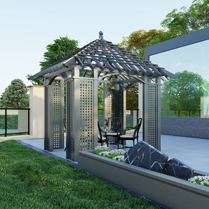 Terraza de villa, pabellón en el tejado, patio exterior, estilo europeo, villa de vacaciones, jardín, ocio, toldo de aluminio - Product Image 5