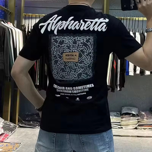 <span class=keywords><strong>เสื้อยืด</strong></span>โอเวอร์ไซส์ผู้ชาย ผ้าฝ้ายถัก 100% หนัก 220 กรัม ทรงบ็อกซี่ สไตล์สตรีทแวร์ ตัดสั้น พิมพ์โลโก้ตามสั่ง คุณภาพสูง - Product Image 4