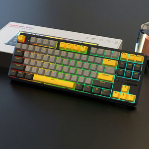 Clavier mécanique sans fil K870TPro, 87 touches, rétroéclairage RGB, trois modes, anti-ghosting complet, USB Type-C, programmable - Product Image 1