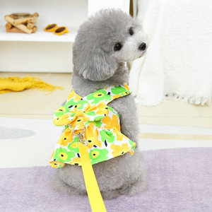 Leash <strong>Harness</strong> <strong>Dress</strong> for Dogs, Suitable for Teddy and Pomeranian Pets, Cute and Fashionable Pet Dog Clothes for Spring/Summer - Product Image 2