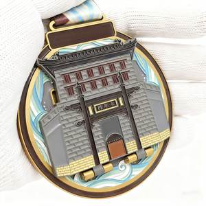 Uniek ontwerp op maat gemaakte logo flip cover medaille metaal reliëf emaille sport marathon op maat gemaakte flip cover medaille souvenir - Product Image 1