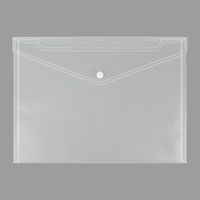 Sac transparent à bouton-pression en plastique étanche personnalisé sac à documents enveloppe A4