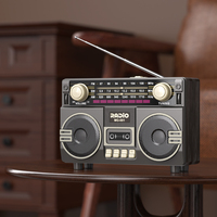 Radio portable numérique multibandes Sai Jia MG001 AM/FM/SW avec haut-parleur basse, grand format, style rétro classique, lecteur MP3 pour la maison