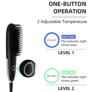 PRITECH-cepillo alisador <span class=keywords><strong>de</strong></span> pelo portátil para hombre, con recubrimiento <span class=keywords><strong>de</strong></span> cerámica <span class=keywords><strong>de</strong></span> alta calidad, con peines <span class=keywords><strong>de</strong></span> recubrimiento - Product Image 5