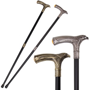 Canne De Luxe Victorienne 36'' – Poignée Aigle En Laiton Massif, Homme/femme (reproduction)
