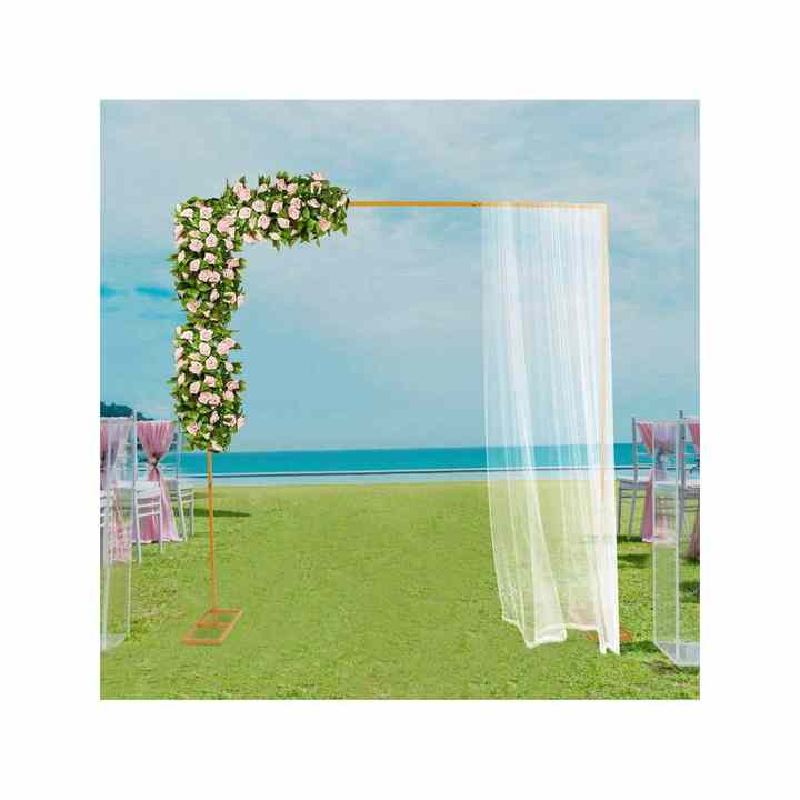2.4*2.4m Big Wedding Frame Indoor Outdoor Metal Plant Stand Square Wedding Arch Stand Banner Stands for Outdoor Wedding Backdrop