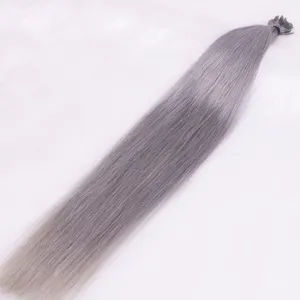 Single donor healthy matt ponytail original human hair flat tip hair extensions keratin tip hair extensions