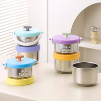 304 Boîte À Lunch Thermique En Acier Inoxydable Portable 2 Couches Étanche Conteneur Alimentaire Double Paroi Conservation De La Chaleur Bento Box 1.08L