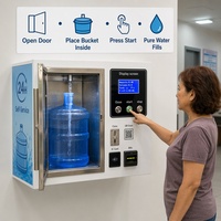 Distributeur d'eau purifiée UV et ozonée mural automatique pour appartements et immeubles de bureaux