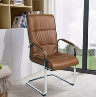 Usine cuir véritable PU exécutif visite chaise arc chaise bureau pour client