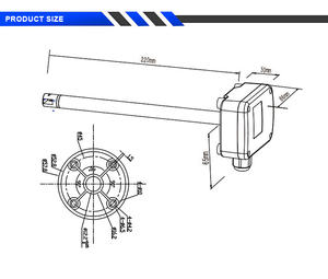 MEMS 풍속계 고온 저항 지능형 풍속 측정기 소형 산업용 HVAC 특수 플라스틱 - Product Image 5