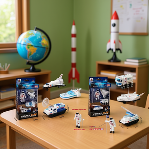 Mi Casita Aerospace Series Set 5Pcs Alloy Plastic Manual Kids Science Toy Model 3.2x8.5x4.5cm Educational For 4-6Y - Product Image 2