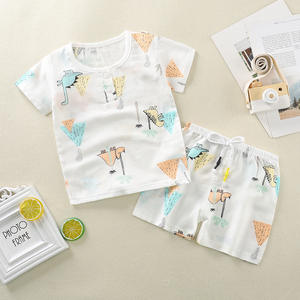 Ensemble de gaze imprimé respirant en pur coton à motif de dessin animé pour garçon, à prix abordable - Product Image 3