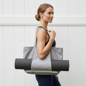 Reusable Eco Friendly Shopping <strong>Bag</strong> Cotton Canvas Yoga Mat Cloth Tote <strong>Bag</strong> with Pockets Custom logo <strong>Beach</strong> <strong>Towel</strong> <strong>Bag</strong> - Product Image 1