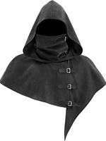 Cape à capuche de moine médiéval pour cosplay d'Halloween avec boucles, cape à capuche Renaissance pour hommes, vêtements de scène