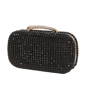 Women Shinny Rhinestones Formal Dressy Evening Bag Vintage <b>Top</b> Handle Crystal Clutch Purse for Night out Party - Product Image 5