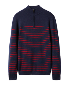 Pull bomber en maille pour homme, fermeture éclair sur le devant, manches longues, couleurs unies, été - Product Image 1