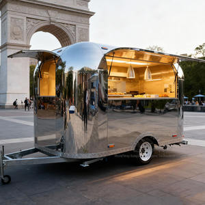 Carrito de Comida Móvil Único de Estilo Vintage para la Venta de Comida Callejera en Houston, con Hot Dogs, Pizza, Hamburguesas, Barbacoa de Carbón y Cocina <span class=keywords><strong>Completa</strong></span> - Product Image 1