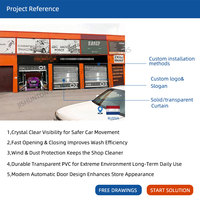 Porte à enroulement rapide industrielle en PVC transparent, automatique, pour entrepôt, salle blanche, usine, logistique, porte à enroulement rapide