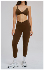 Women S 2 Piece Yoga <b>Set</b> Quick Dry Fitness <b>Seamless</b> Breathable Beauty Back Tank <b>Top</b> High Waist Butt Lift Sports <b>Leggings</b> - Product Image 5