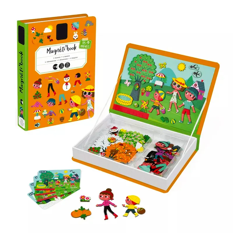 Aangepaste Cartoon Magnetische Fractie Legpuzzels Bordboek Educatief Druk Speelgoed Met Logo Geschikt Voor Kinderen Van 3 +