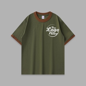 Camiseta Estilo Universitario, 100% Algodón Puro, Corte Holgado, Cuello Redondo con Diseño de Costuras en Contraste - Product Image 5