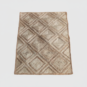 Modern Geometric Jute Design Braided Rectangle <b>Rug</b> Large Area <b>Flat</b> Weave Machine Made Eco-Friendly Non-Slip Backing - Product Image 2