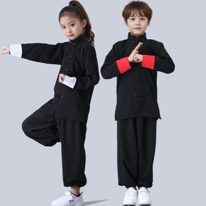 Vêtements de Wushu pour enfants, vêtements de performance, vêtements de Wing Chun <span class=keywords><strong>Quan</strong></span>, vêtements de <span class=keywords><strong>Tai</strong></span> <span class=keywords><strong>Chi</strong></span> de style chinois, vêtements d'entraînement - Product Image 3