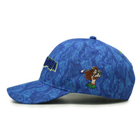 Casquette de baseball unisexe structurée à profil haut avec impression sérigraphique 6 couleurs, logo brodé en relief 3D, style sportif, 100 % coton, fabrication usine
