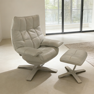 <span class=keywords><strong>Sillón</strong></span> Acolchado de Alta Gama, Cómodo y Tapizado, Asiento Individual Reclinable, Mueble de Oficina con Reposapiés - Product Image 2