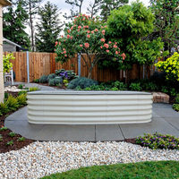 Jardinière surélevée en métal au design moderne, revêtement poudré, écologique, durable, pour légumes, fleurs, herbes, utilisation au sol à la maison, TOPSTAR