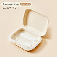 Boîte de rangement portable pour appareil orthodontique invisible, étui de rangement pour prothèse dentaire, boîte de rangement pour appareil de rétention orthodontique, antibactérien