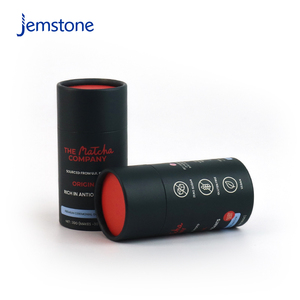 กล่องกระดาษคราฟท์เกรดอาหารเป็นมิตรกับสิ่งแวดล้อมกล่องกระดาษแข็งกระดาษคราฟท์สีดำผงมัทฉะบรรจุภัณฑ์กระบอกชากาแฟแบบกำหนดเอง - Product Image 2