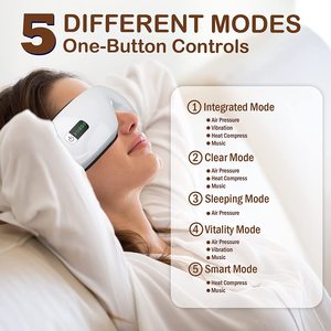 Masajeador de ojos térmico eléctrico con calefacción infrarroja inteligente, productos para el cuidado de los ojos, masajeador de relajación de ojos portátil, música Bluetooth - Product Image 2