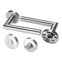 Poignée de porte en acier inoxydable de type L et ensemble de serrures Degol Hardware