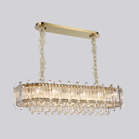 Lustres de Plafond Pendentifs Rond Élégant de Luxe en Verre de Cristal Clair de Haute Transparence Art Design