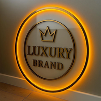 Enseigne lumineuse néon personnalisée en acrylique rétroéclairée avec bandes LED, télécommande, étanche IPX6, 60 cm, pour centre commercial, parc, voiture, hôpital, entreprise, décoration