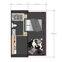 Conteneur maritime de 20 pieds pour conversion en maison mobile, studio en bois, café, extension de supermarché de jardin ou logement préfabriqué