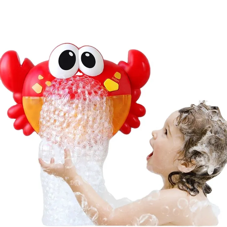 Musik Badezimmer Dusche Zeit Automatische Blas maschine Baby Crab Bubble Bath Toy