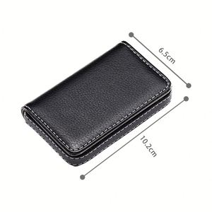 PU Flip Top Business <b>Card</b> <b>Box</b> with Magnetic Closure Durable Stylish Storage for Business <b>Cards</b> ID <b>Cards</b> Professional PersonalUse - Product Image 2