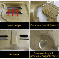 Protection de moteur haute performance, résistante aux rayures, châssis en fer 3D entièrement recouvert, noir, épaisseur 1,2 mm, pour Tucson 2015-2020